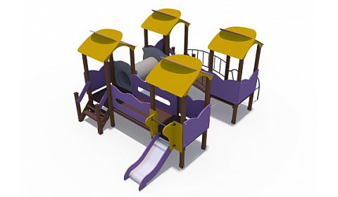 ДИО 10015 Игровой комплекс серии Зефир (металлический скат Н-620)