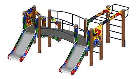 Карапуз (Граффити) - ДИК 1.001.04-03 - Игровой комплекс Н=750
