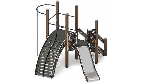 Спорт (Техно-оранжевый) - ДИК 1.06.01-02 - Игровой комплекс H=900