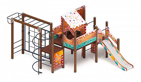 Теремок (Пряничный домик) - ДИК 2.07.02-02 - Игровой комплекс H=1200