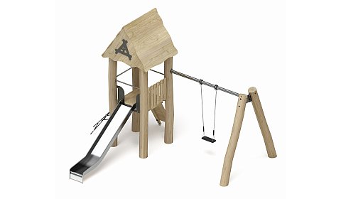 Детский игровой комплекс (Робиния), горка Н-1400 ДИК 2.24.03-01