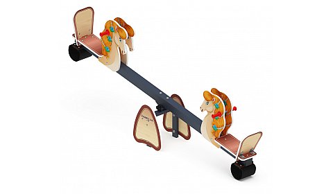 Качалка балансир со спинкой Лошадка - ИО 21.М.01.02-П.01