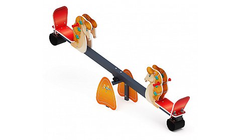 Качалка балансир со спинкой Лошадка - ИО 21.М.01.02-П