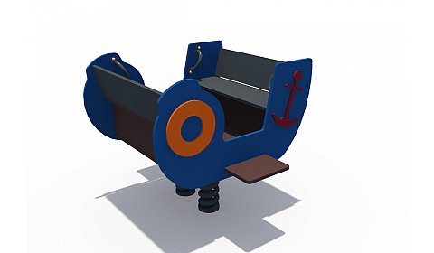 ИО 05411 Качалка на пружине (в виде двухместного кораблика)