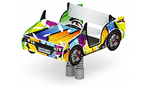 Кабриолет - Качалка на пружине двухместная машинка - ИО 23.03.02-02