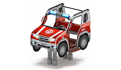 Джип МЧС - Качалка на пружине двухместная машинка - ИО 23.03.05-12