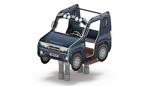 Джип Металлик - Качалка на пружине двухместная машинка - ИО 23.03.05-13