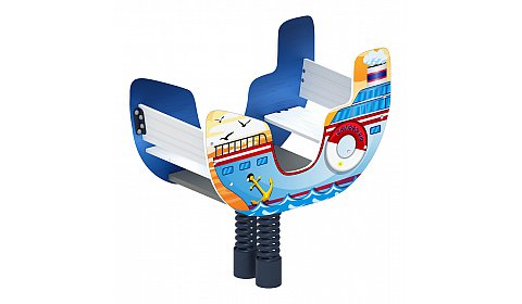 Пароходик - Качалка на пружине двухместная - ИО 23.17.01