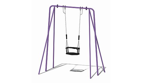 ИО 01090 Качели на металлических стойках с сиденьем со спинкой Качели на металлических стойках с сиденьем со спинкой