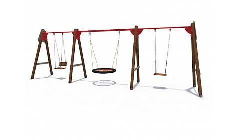 ИО 01240 Качели тройные Дружба