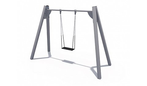 ИО 01034 Качели (на металлических стойках с прорезиненным сиденьем без спинки)