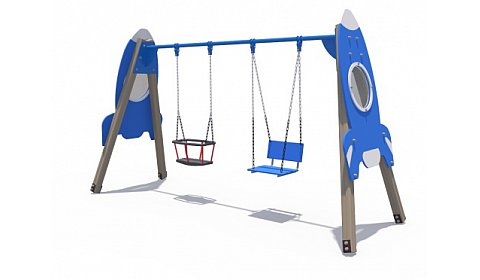 ИО 01164 Качели деревянные Космонавт