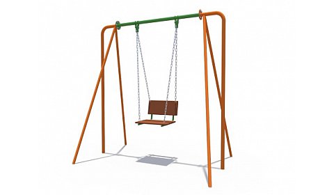 ИО 01091 Качели на металлических стойках с сиденьем со спинкой серии Май