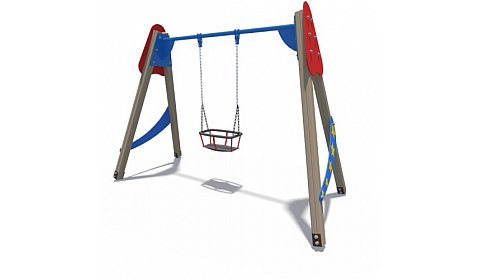 ИО 01080 Качели Звездочет деревянные с сиденьем-люлькой