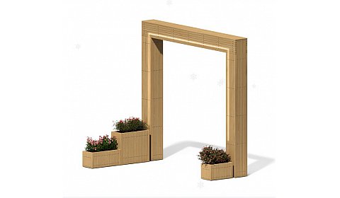 Арка "Палермо" с кашпо ПМ-97.1