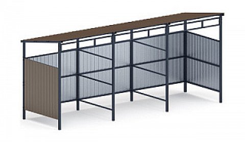 Навес контейнерной площадки для мусора (3 секции) МФ 55.02.03.3-02
