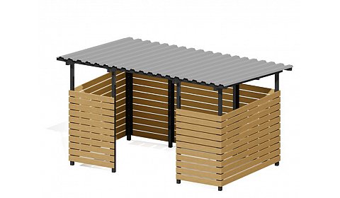 Контейнерная площадка "Эко" на 2 контейнера 	ХОЗ-07