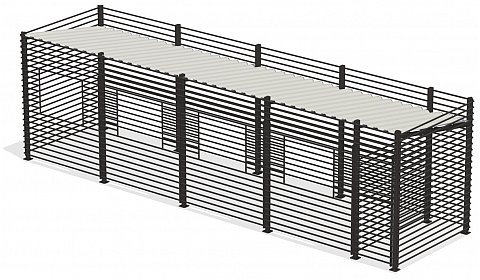 Контейнерная площадка “Промо” (на 4 контейнера + хоз. блок)