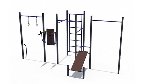 СОВ 04512 Кроссфит (со скамьей для пресса и брусьями)