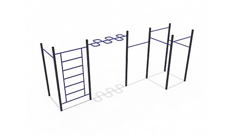 СОВ 04504 Кроссфит (турники со шведской стенкой и рукоходом змейка)