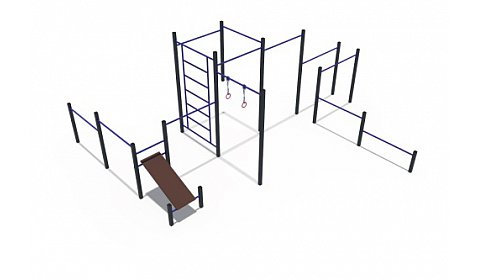 СОВ 04501 Кроссфит (брусья, скамья для пресса,шведская стенка,турники для отжимания и подтягивания)