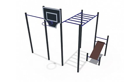 СОВ 04310 Кроссфит Рукоход со скамьей для пресса