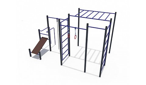 СОВ 04508 Кроссфит (комплекс из шведских стенок, скамья для пресса, турников и рукохода)