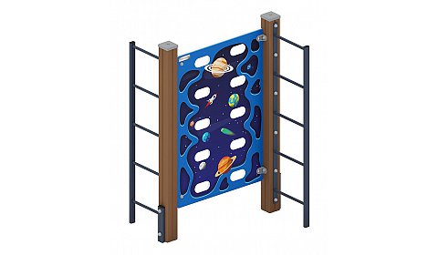 Стенка для лазанья тип 1 - СО 1.20.04-02 (синий принт)