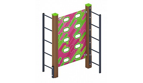 Стенка для лазанья тип 3 - СО 1.20.06-01 (розовый принт)