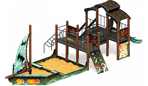 Парусник (Летучий Голландец) - ДИК 2.03.3.02-04 - Игровой комплекс Н=1200