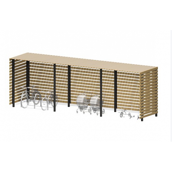 Навес для колясок и велосипедов "Вуд" ПМ-158