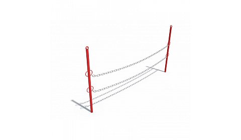 ДХО 03040 Ограждение на цепочке (красн.)