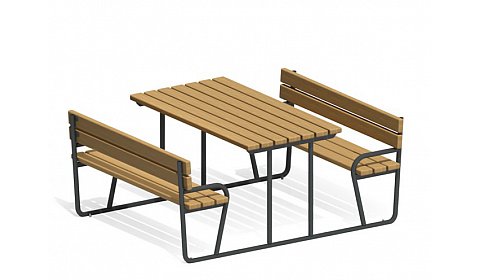 Стол со скамьями "Точка" МФ-34.1