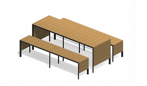 Стол со скамьями "Сити" ПМ-06.1