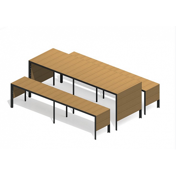 Стол со скамьями "Сити" ПМ-06.1