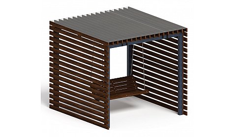 Пергола беседка с качелями - МФ 78.01.01 /с поликарбонатом/