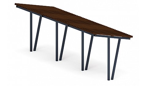 Пергола тент (наклоная) - МФ 77.03.03-01 /без поликарбоната/