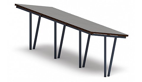 Пергола тент (наклоная) - МФ 77.03.03 /с поликарбонатом/