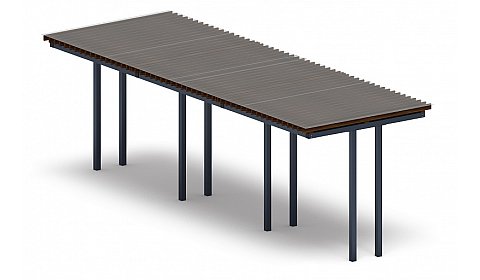 Пергола тент (прямая) - МФ 77.04.03 /с поликарбонатом/