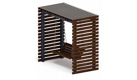 Пергола с качелями - МФ 78.01.02 /с поликарбонатом/