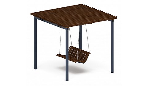 Пергола тент с качелями - МФ 78.02.01-01 /без поликарбоната/