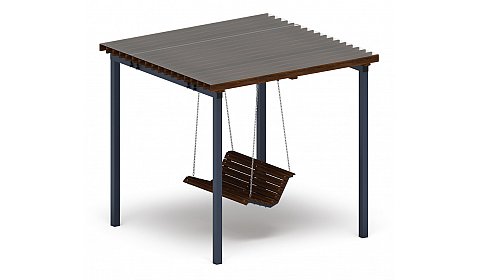 Пергола тент с качелями - МФ 78.02.01 /с поликарбонатом/