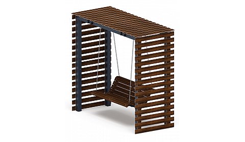 Пергола беседка с качелями - МФ 78.05.01-01 /без поликарбоната/