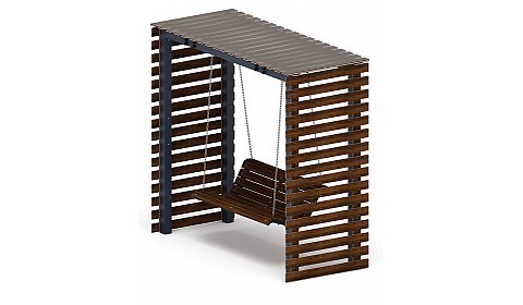 Пергола беседка с качелями - МФ 78.05.01 /с поликарбонатом/