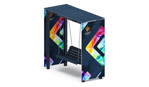 Пергола с качелями (СКИФ) - МФ 78.06.01-01 /без поликарбоната/