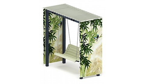 Пергола с качелями (Бамбук) - МФ 78.06.01-02 /с поликарбонатом/