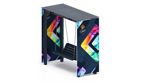 Пергола с качелями (СКИФ) - МФ 78.06.01 /с поликарбонатом/