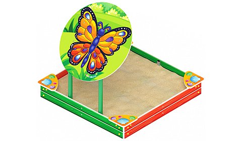 Песочница средняя с навесом Бабочка (Ракушки) - ИО 5.01.09-02