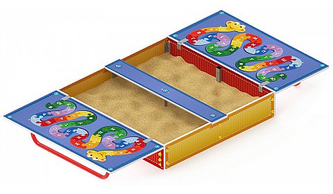 Песочница с крышкой средняя (Азбука) - ИО 5.01.11-01