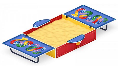 Песочница с крышкой средняя (Азбука) - ИО 5.01.11-05